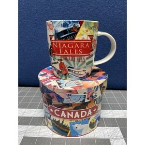 The Postcard Factory Vancouver‎ Canada Souvenir Coffee Mug Tea Cup Box EUC